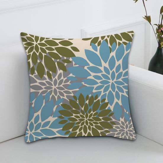 2 шт. наволочка с принтом георгина, квадратная подушка, наволочка для закусочной, ресторана, отеля, спальни, офиса, наволочка для машинной стирки, наволочки с застежкой-молнией