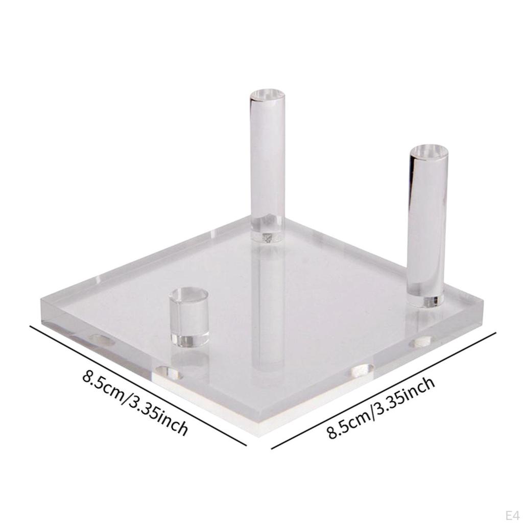 Acrylic Stand for Rock Display with Three Columns Home Use