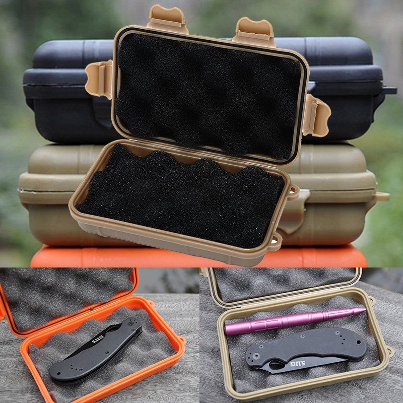1PC Storage Gaine Portable Storage Box Camping Equipment Survival Sealed Box Multifunctional EDC Toolbox Outdoor Waterproof