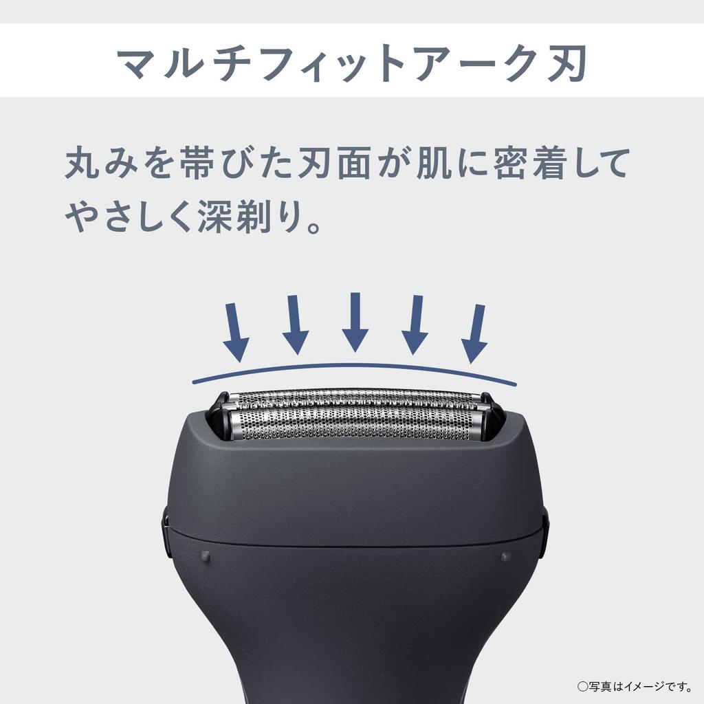 Panasonic with Suitable for Both Domestic and International Men's Shaver, 3-Blade, Trimmer, Use, Black, ES-RT2N-K