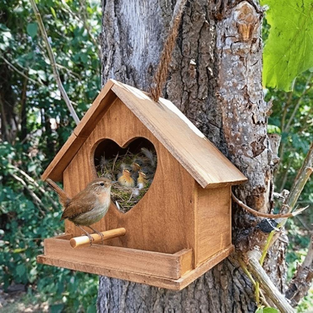 Handmade Bird Nest Box Hanging Parrot Nest House Dove Nest House Parrot Breeding Box Balcony