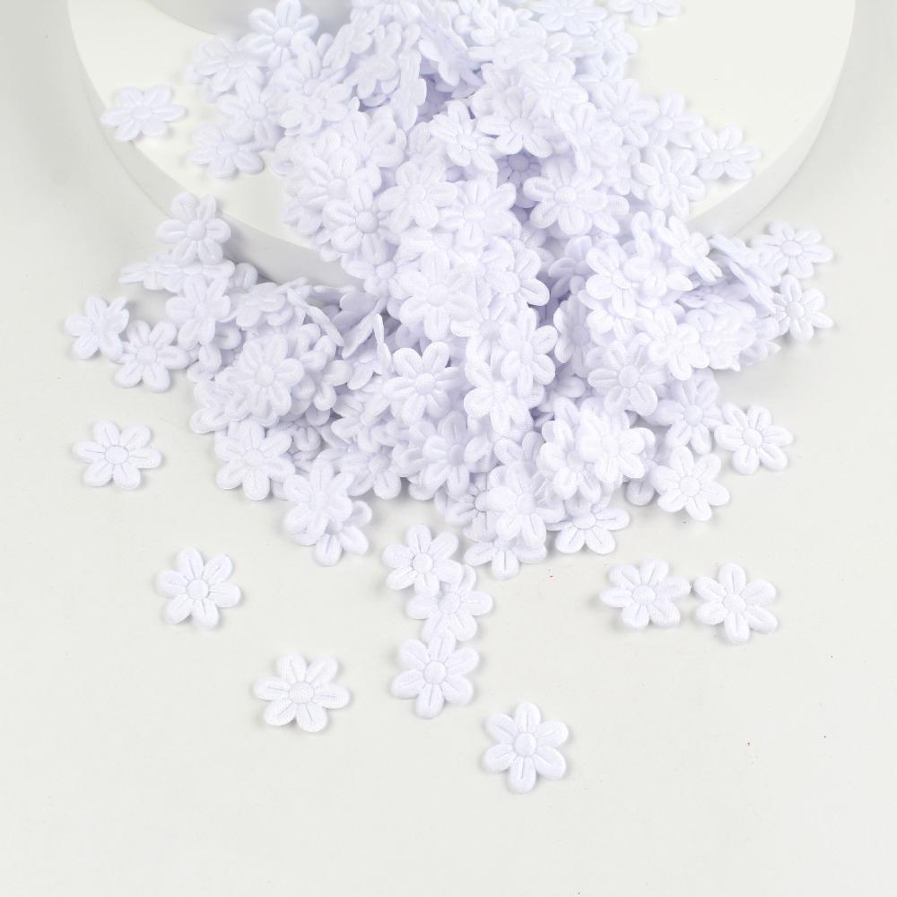 100 шт. 2 см наклейки для бижутерии из ткани пятилепестковые цветочные шпильки аксессуары