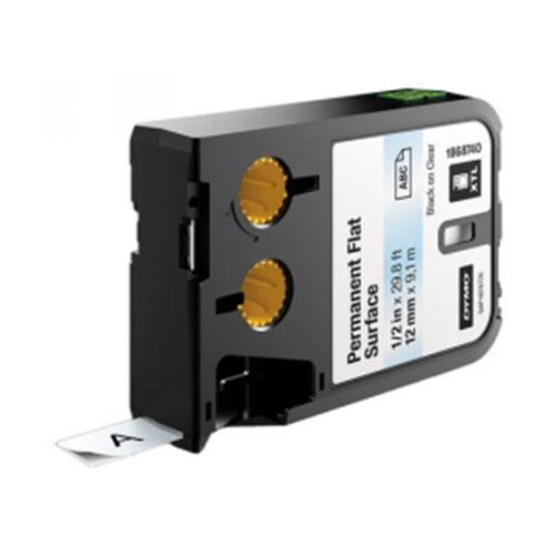 Dymo XTL Черный на прозрачной ленте для этикеток 12 мм (Плоская поверхность)