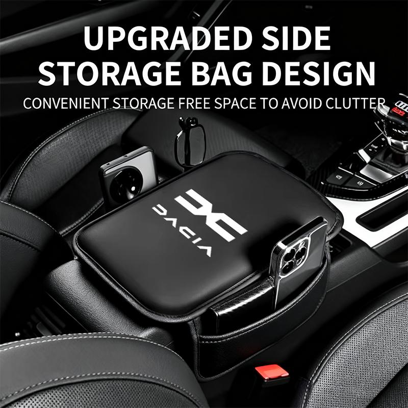 Car Armrest Cushion Cover Leather Seat Center Pad Accessories For Dacia Bigster Spring Duster Sandero Jogger Dokker Lodgy Logan