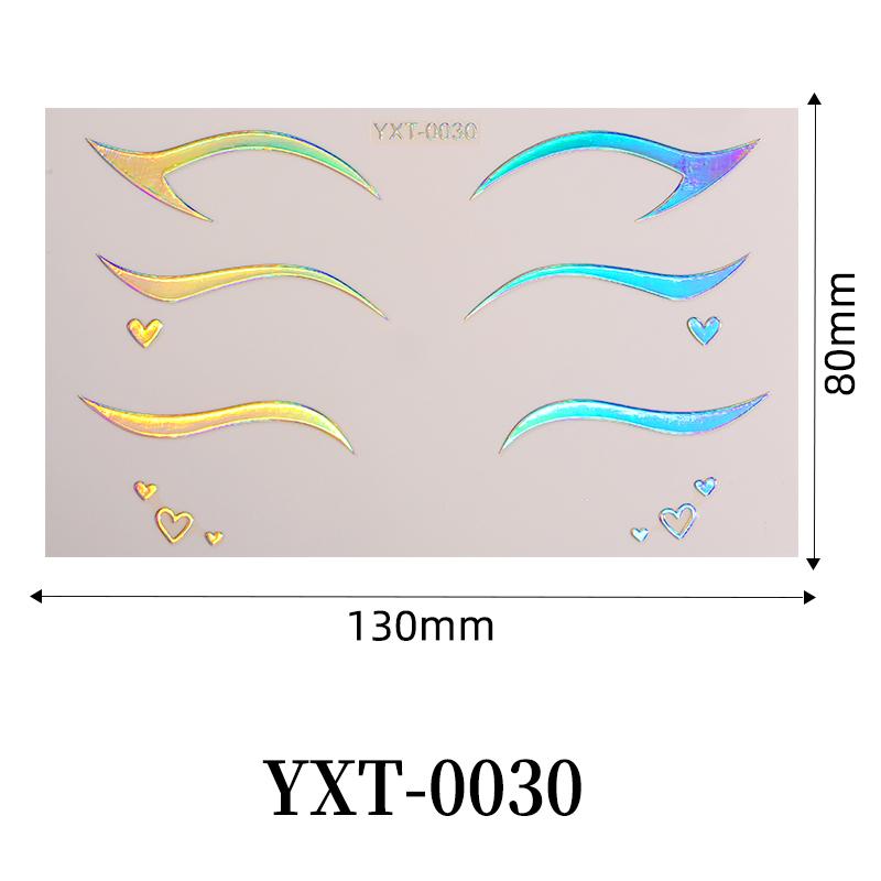 Butterfly Tattoo Sticker and Face Tattoo Sticker with Gold Foil for Stage Makeup and Photo Shoots Gold Foil Eyeliner Stickers