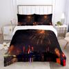 Комплект постельного белья с фейерверками, разноцветные огни, пододеяльник, празднование Рождества, тематическое одеяло, королева, для взрослых, подростков, детей, декор