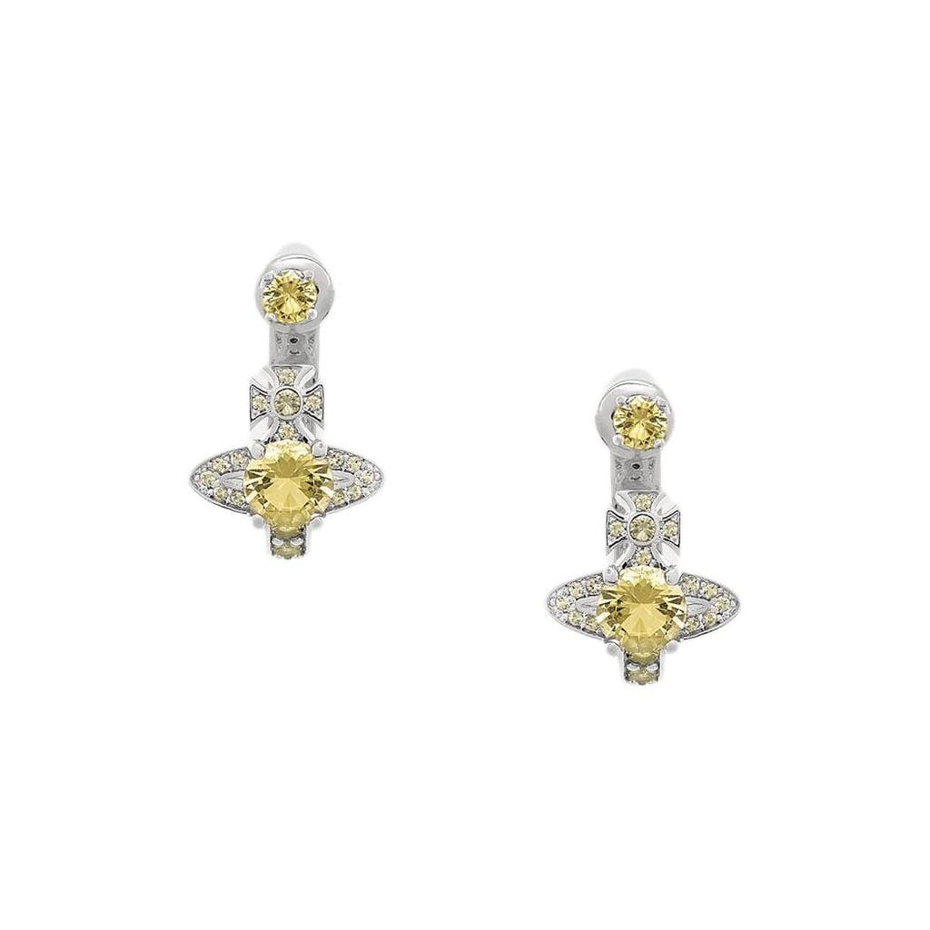 VIVIENNE WESTWOOD Латунные серьги унисекс серебряные 6203005602P451