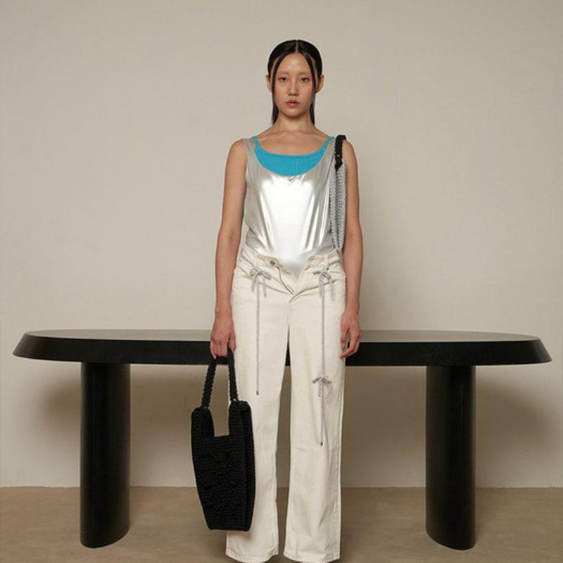 Ожерелье-шарф из ленты HYFLOW (Серебряный)