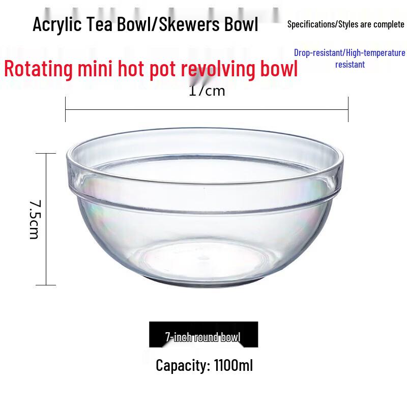 Transparent Acrylic Salad Bowl