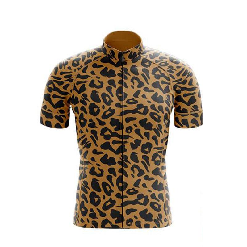 Leopard Print Bike Uniform 2026 Man's Short Sleeves Cycling Clothing Summer MTB Bike Riding Cycling Jersey Set Ropa Maillot