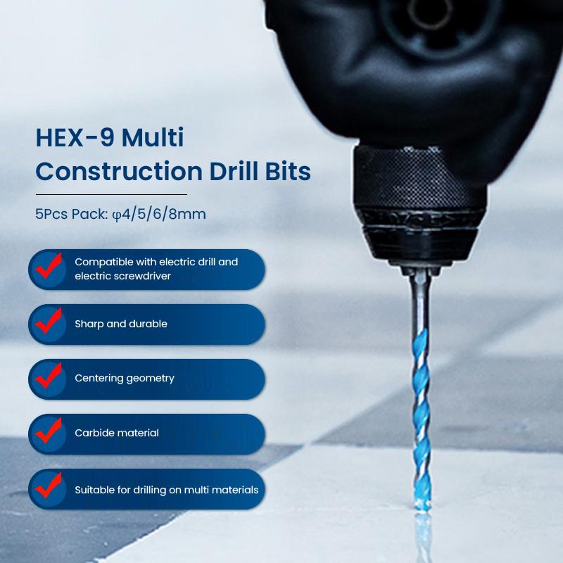 Bosch Сверла с шестигранным хвостовиком Серия EXPERT HEX-9 Геометрия центрирования для многоцелевого сверления