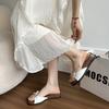 Butterfly women's knot slippers summer French fairy style fashion square head with skirt beautiful beach slope heel one word sandals