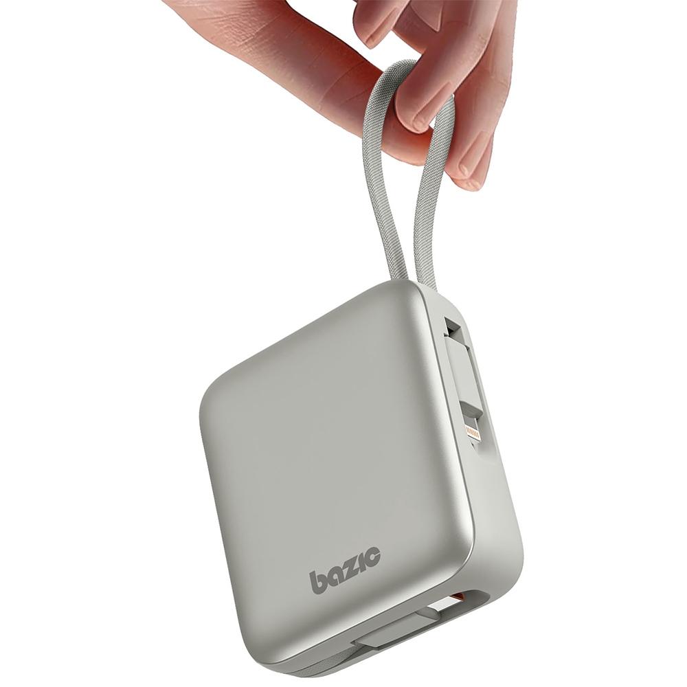 PowerBank 3in1 Bazic Fusion Mini 10000mAh USB-C/Lightning cable gray