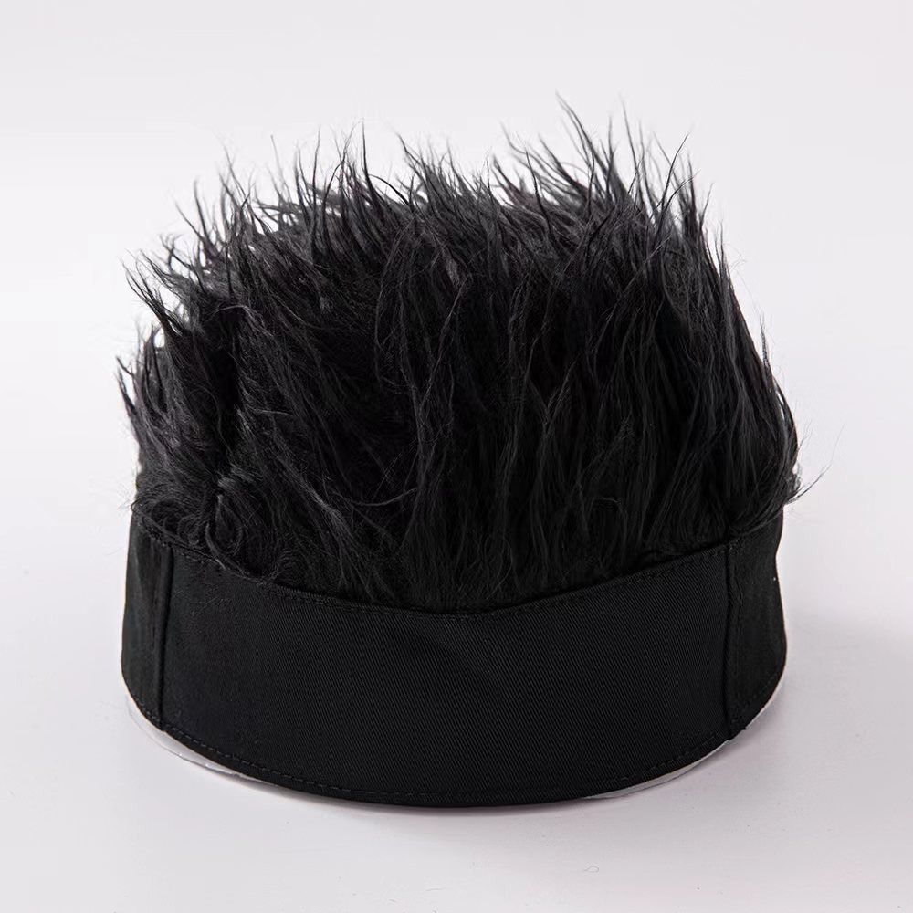 1PC New Retro Men Simulation Wig Cap Head Wrap Handsome Short Hair Cotton Hat Hip Hop Simulation Wig Beanie