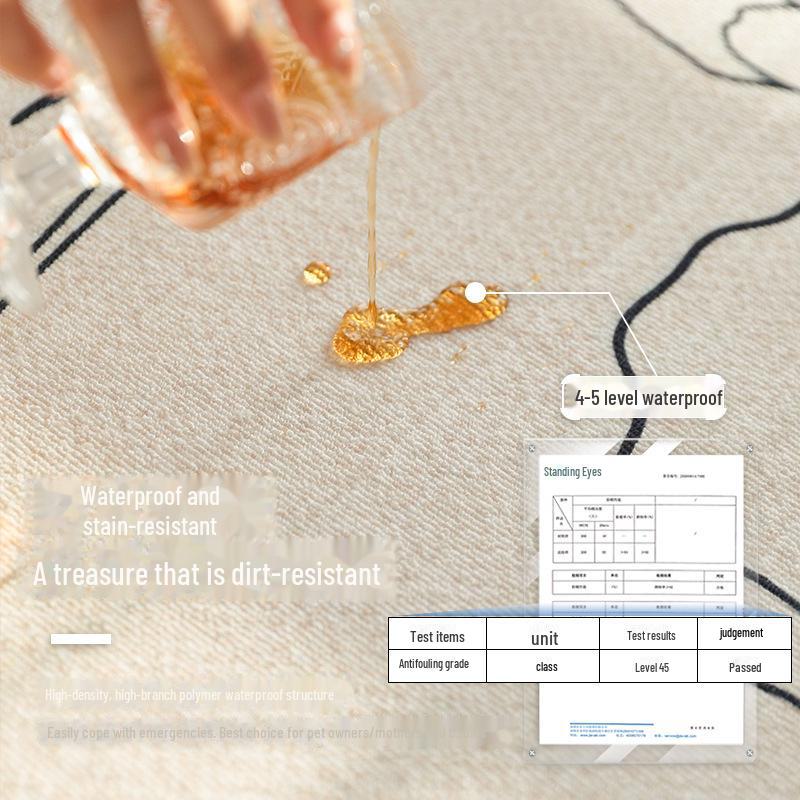 Толстый Водонепроницаемый Круглый Ковер во Французском Стиле для Спальни, Дивана, Кофейного Столика и Гардеробной