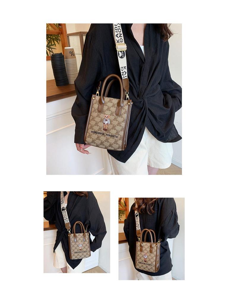Katie Bear Women's Cute Korean Style Crossbody Handbag - Small & Trendy Single Shoulder Bag