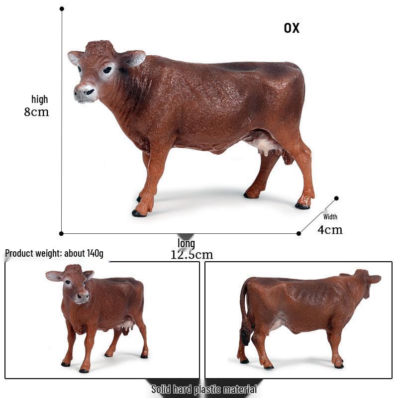 Cognitive Animal Model Toy: Dairy Cow, Buffalo, Yellow Cattle, Rhinoceros, Simmental Bull