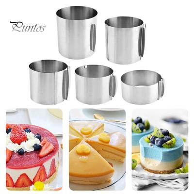 Регулируемое кольцо для выпечки и украшения торта. Инструмент для выпечки из нержавеющей стали для десертов. Универсальная круглая форма для торта для домашних пекарей.