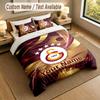 3Pcs Bedding Set Custom Name Text, 1 Sheet 2 Pillowcases Home Bed DecorGalatasaray FC