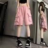 Y2K шорты карго женские Harajuku черные свободные широкие шорты летняя уличная мода высокая талия мешковатые короткие брюки