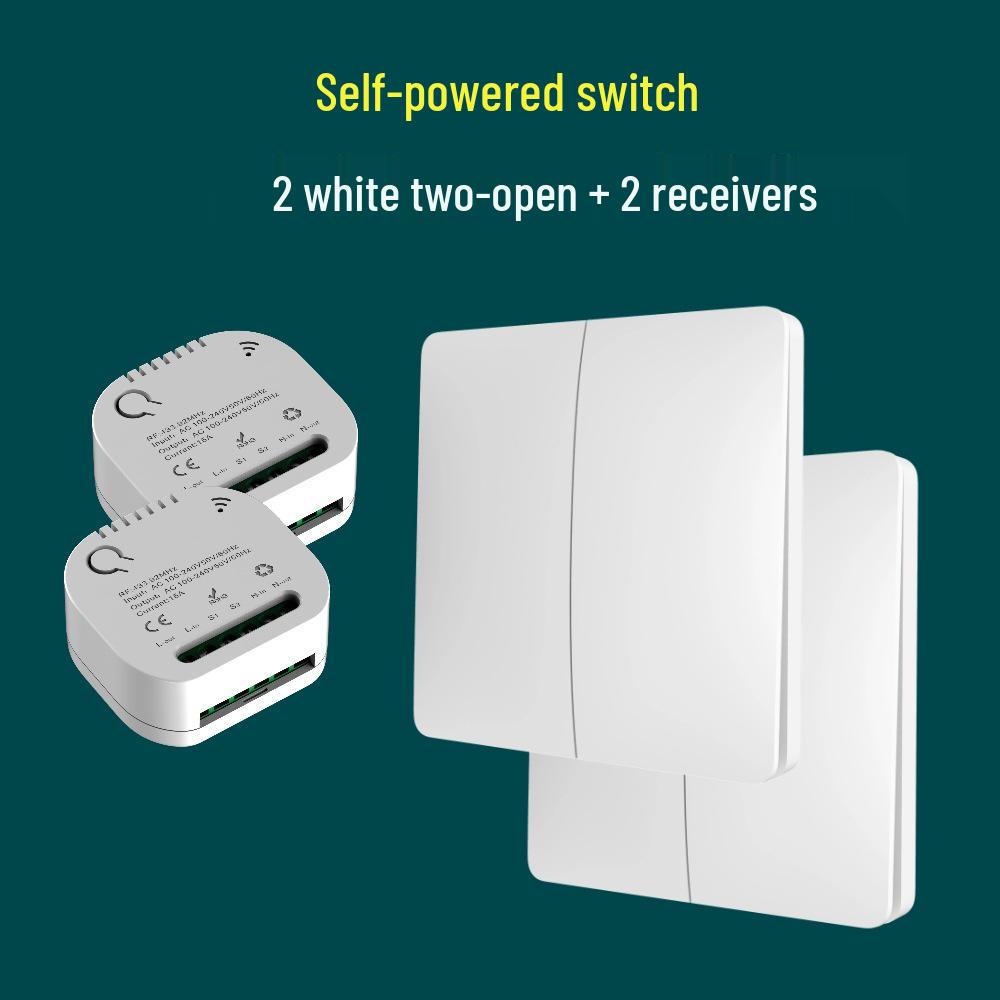 Беспроводной выключатель света с большой кнопкой, самопитанием - Не требует проводки или батареек