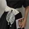 Dresses Tassel Hollow Girdle Waistband Belt Belt Rope Narrow Ribbon Knot Decorated Thin Pearl Belts Lace Women Fashion