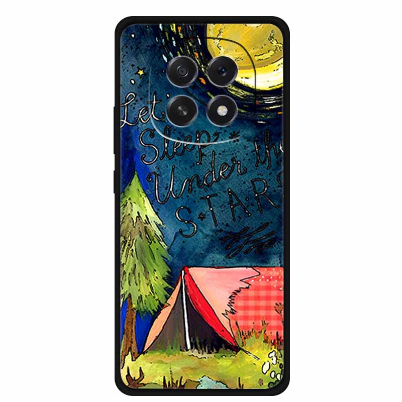 For Oppo A5 5G Phone Case 3D Relief Emboss Flowers Back Cover Black TPU Silicone Soft Case For Oppo A 5 PKQ110 Cases 6.7" Fundas