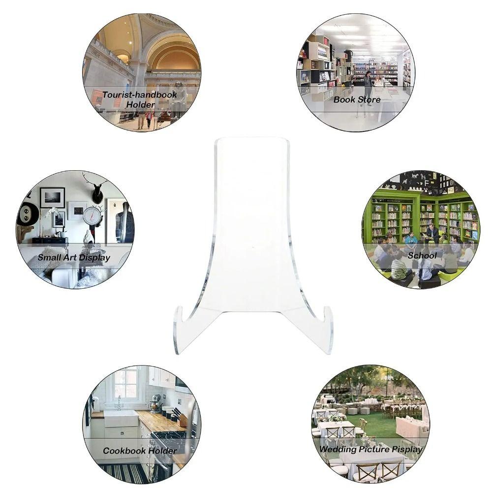 Clear Display Easel Stand 60-Degree Angle Book Stand Easel Stand Flat Plate Stand  Displaying