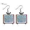 1 пара креативных красочных телевизионных висячих сережек в стиле ретро, ​​эффектные уникальные серьги-капли для ТВ, ювелирные аксессуары, подарок