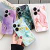 Мраморный мягкий силиконовый чехол для Samsung A55 M35 S24 Redmi Note 13 Pro 13C 14 Xiaomi Poco C65 iPhone 15 Huawei Honor 200 Realme 9 Camera Противоударный чехол