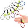 6Pcs Mini Keychain Pendant Simulation Tennis And Racket Model Bag Hanging Decoration