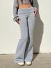 American Street High Waist Solid Color Flare Leggings: Slimming, Foldover Waist Sweatpants