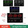 LED Digital Electronic Clock Backlight Large Digital Alarm Clock Temperature Calendar Bedroom Wall Calendar Clock