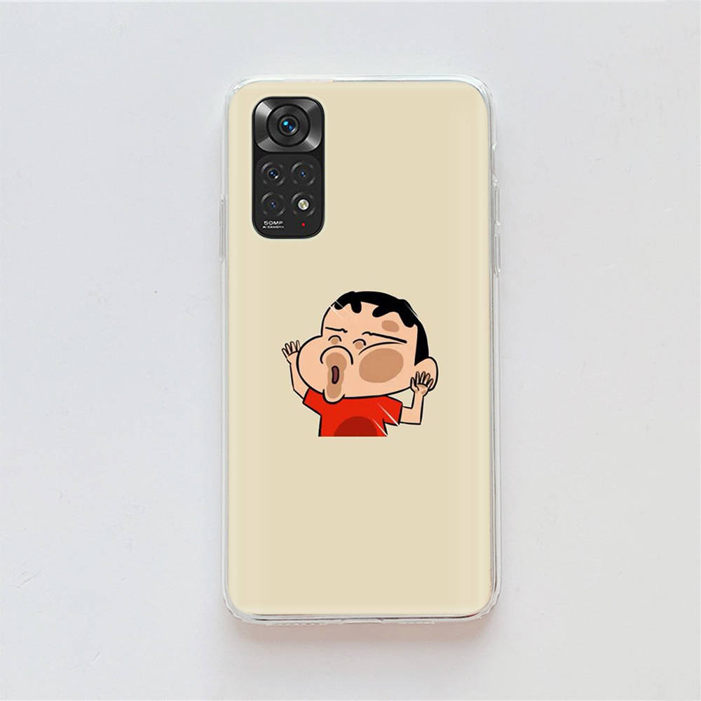 Чехол DT43 Crayon Shin Chan для Samsung A04 A14 A23 A34 A54 M23 M33 M52 M53 Realme 10 9 C30S C35 C55 VIVO Y02S Y21 Y33S Y51 X80 Pro Прозрачная крышка