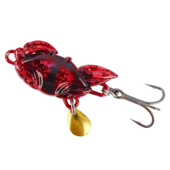 3.5CM/10G Metal Crab Spinner Blade Lure with Hook Long Casting Crab Bait with Rotating Sequin Spoon Spinnerbait Saltwater Freshwater Fishing