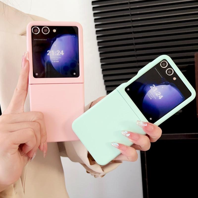Пластиковый защитный чехол для телефона Samsung Galaxy Z Flip 6 5 Flip6 Flip5 5G с большим окном и твердым корпусом, устойчивый к падению