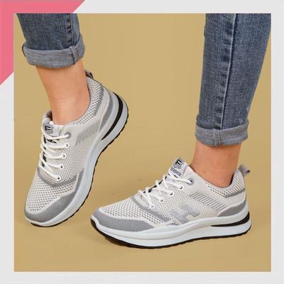 Весна и лето новые женские кроссовки с плетеной тканью модные универсальные кроссовки сетчатые дышащие повседневные школьные туфли