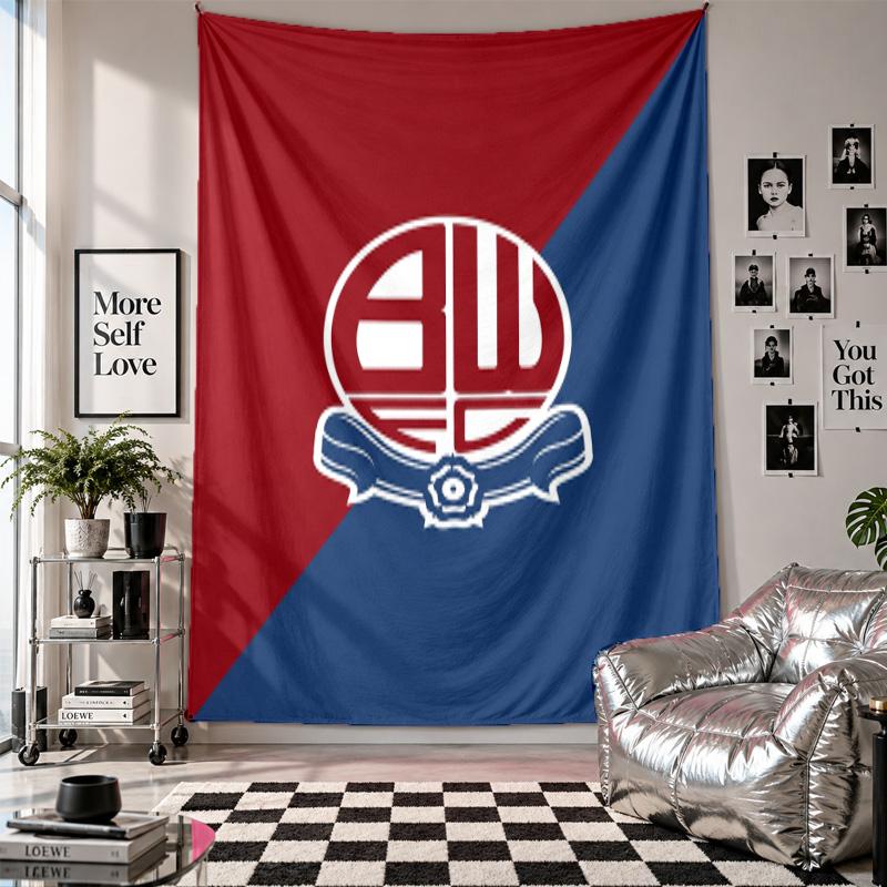 Bolton Wanderers FC Wall Tapestry Home Decor Wall Hanging Cloth for Bedroom Living Room Background
