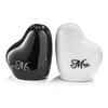 Duo Salt Pepper Heart Mr and Mrs Salt Shaker and Pepper Shaker