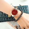 Glistening Starry Sky Wrist Watch Fashion Minimalism Student Leather Strap Watch