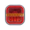 2Pcs Car Light Guide Square 12V 24V LED Trailer Tail Light, License Plate Light Truck Tail Light, Three-color Tail & Brake Light