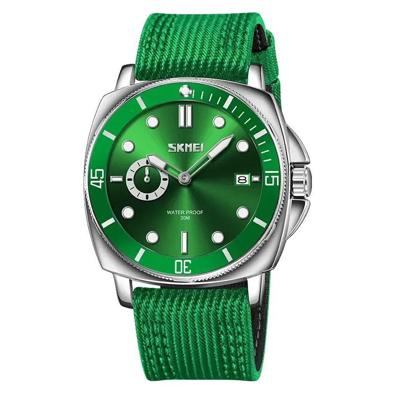 SKMEI Mens Casual Nylon Strap Date Male Wristwatches Waterproof Clcok reloj hombre Japan Quartz movement Luminous Hands Watch