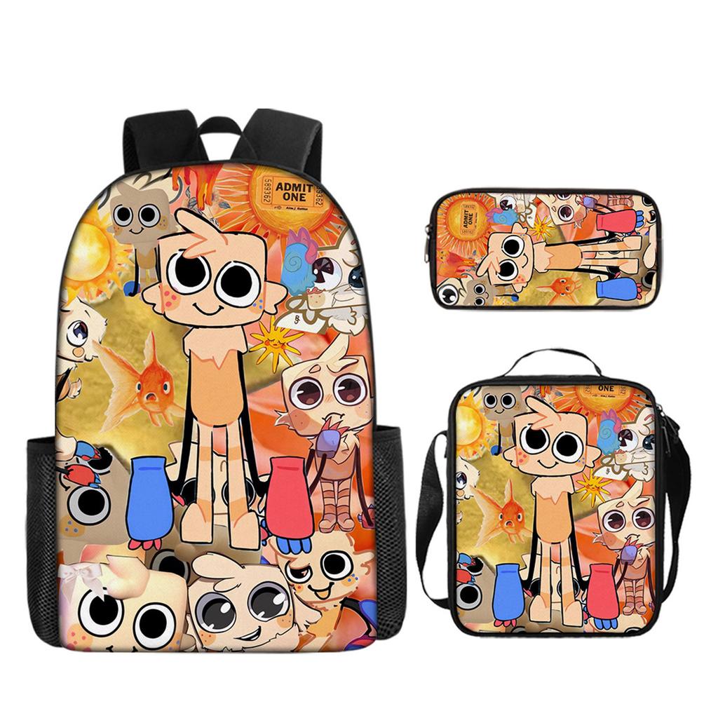 Рюкзак с принтом, сумка через плечо, пенал, набор из трех предметов