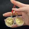 Coin Decoration Keychain 2026 Zodiac Horse Gold Color Commemorative Medal Year Of The Horse Small Gift Metal Crafts Souvenir