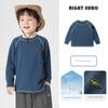 Right European Style Boys' Mountain Series Simple Antibacterial Long-Sleeve T-Shirt, New Autumn Children's Top for Boys, Spring and Autumn Style