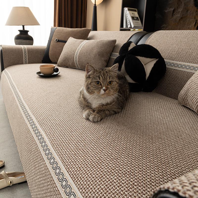 New Sofa Cushion, Universal In All Seasons, Non-Slip Seat Cushion, Simple Modern Anti-Cat Scratch Sofa Cover Cover Cloth Towel