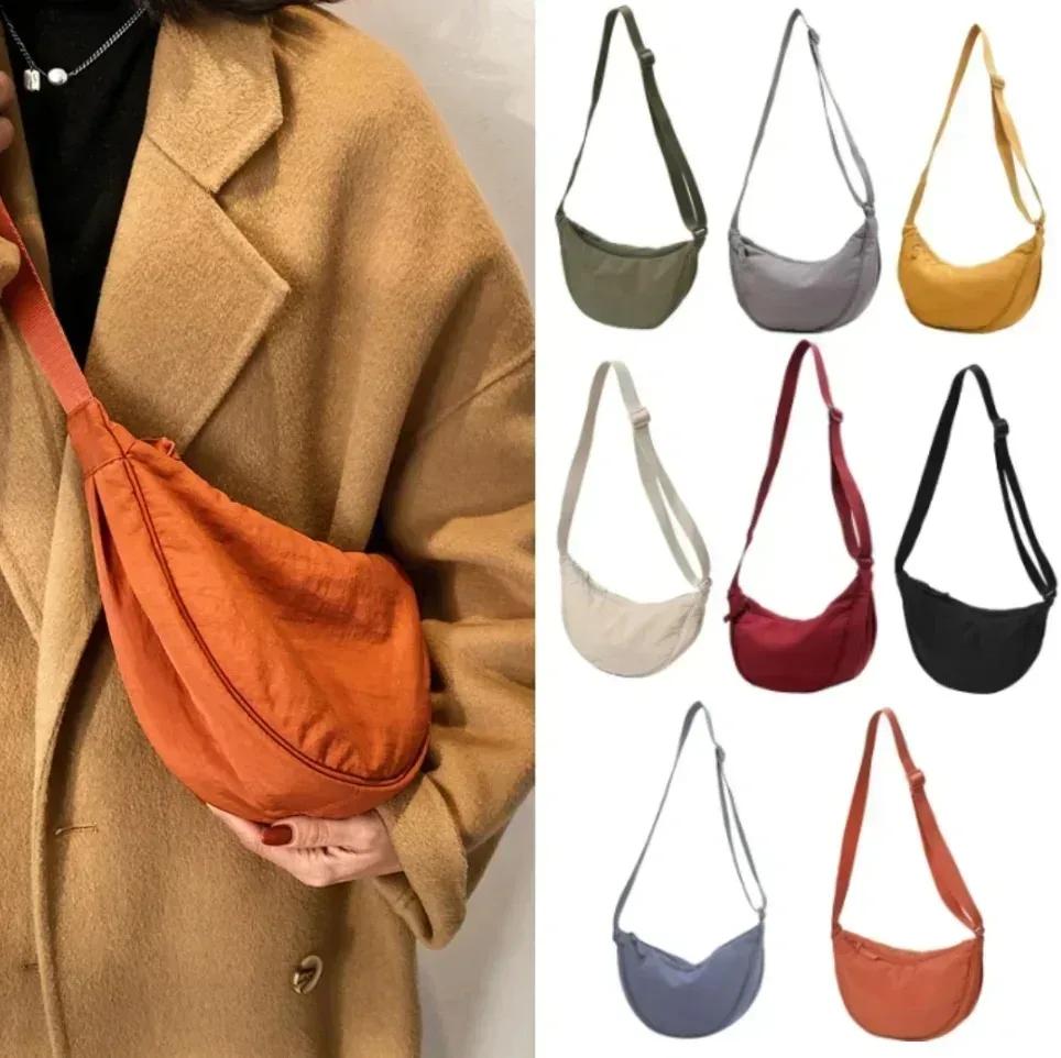 Повседневная сумка-хобо из нейлона Crossbody для женщин Дизайнерские сумки через плечо Большая вместительная сумка-тоут Женская дорожная сумка-шоппер Женские кошельки 2026