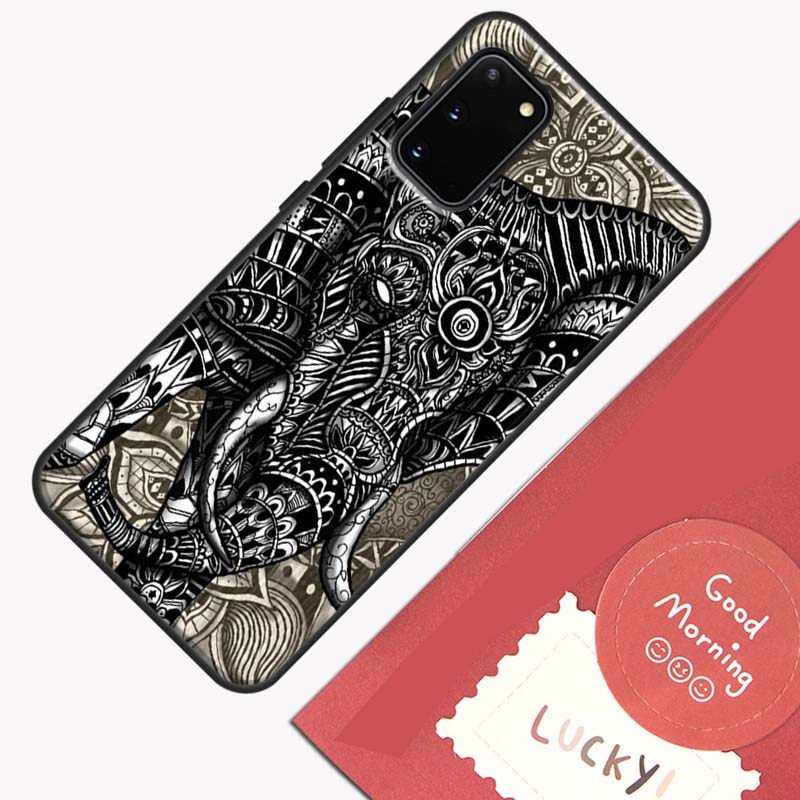 Цветочный tribal слон Чехол для телефона для Samsung Galaxy S26 S25 Ultra S20 S21 S22 S23 S24 S10 Plus S25 FE Чехол-оболочка