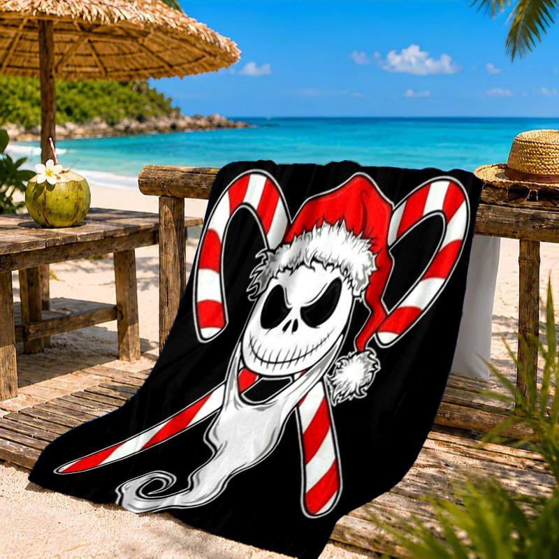 Skull Jack Artwork Printed Microfiber Beach Towel, Soft And Absorbent, Quick-Dry, Ideal for Summer Travel, Beach Essential, Swimming Pool
