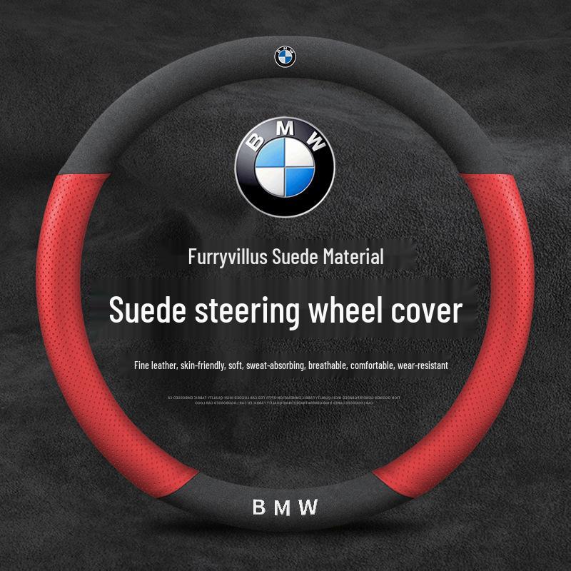 Ultra-Thin Suede Steering Wheel Cover for BMW 3, 5 Series & X Models